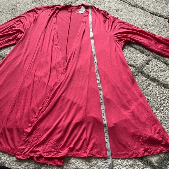 Lane Bryant cardigan open front lightweight pink 22 / 24 new - Picture 5 of 7
